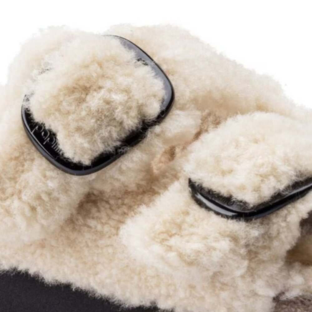 Birkenstock x Papillio Arizona Big Buckle Platform Teddy Sandals - Picture 8 of 8
